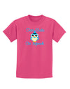 Owl Too Cute Blue Childrens Dark T-Shirt-Childrens T-Shirt-TooLoud-Sangria-X-Small-Davson Sales