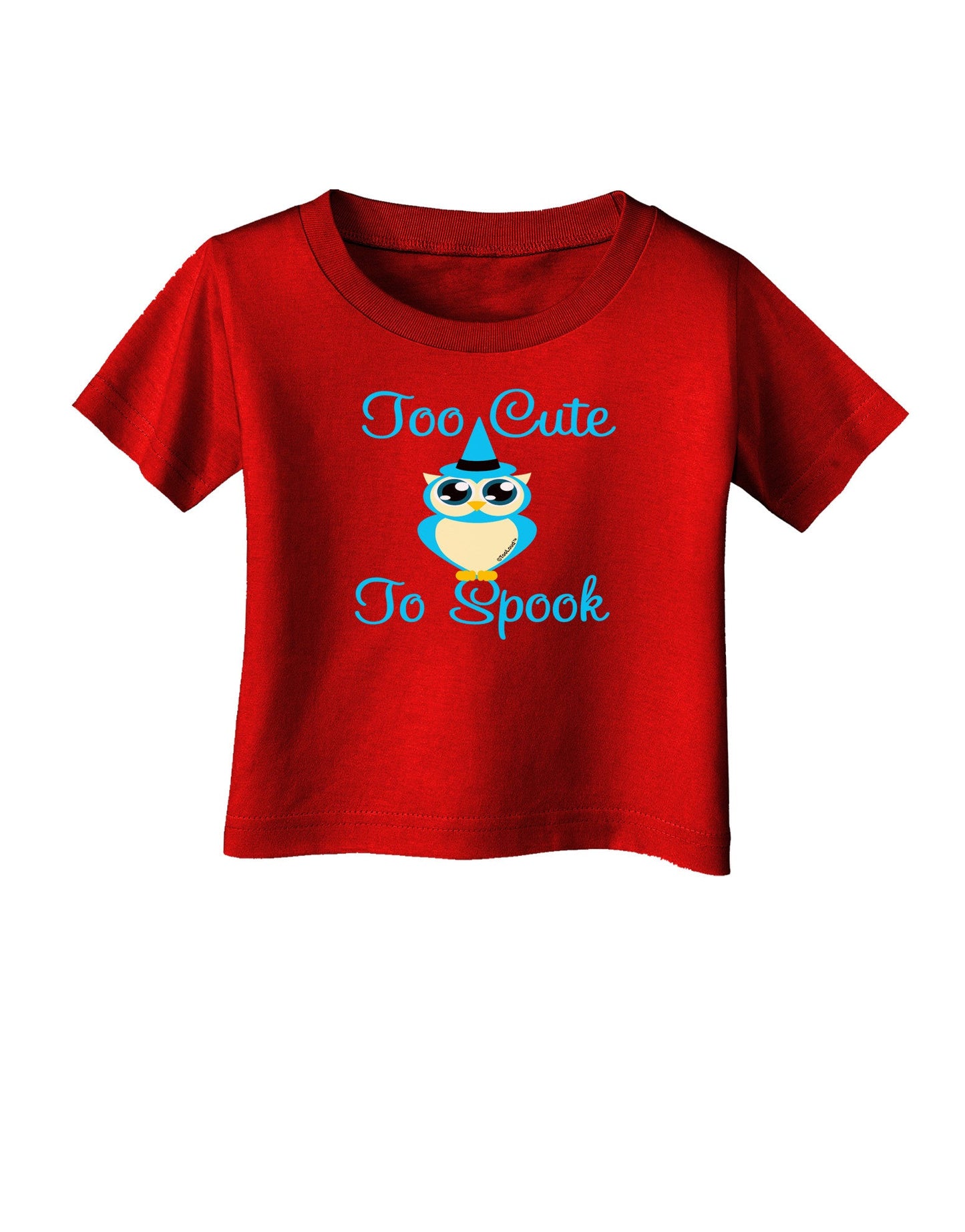 Owl Too Cute Blue Infant T-Shirt Dark-Infant T-Shirt-TooLoud-Red-06-Months-Davson Sales