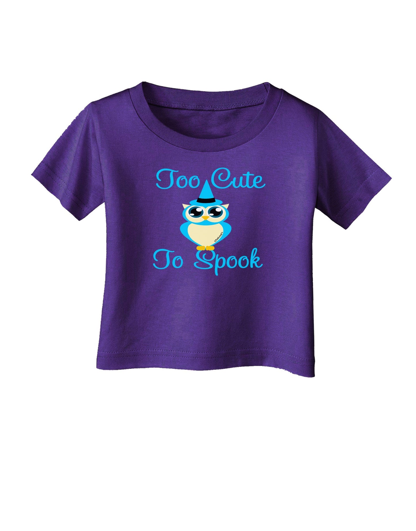 Owl Too Cute Blue Infant T-Shirt Dark-Infant T-Shirt-TooLoud-Purple-06-Months-Davson Sales
