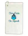 Owl Too Cute Blue Micro Terry Gromet Golf Towel 16 x 25 inch-Golf Towel-TooLoud-White-Davson Sales