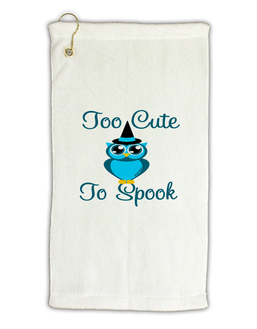 Owl Too Cute Blue Micro Terry Gromet Golf Towel 16 x 25 inch-Golf Towel-TooLoud-White-Davson Sales