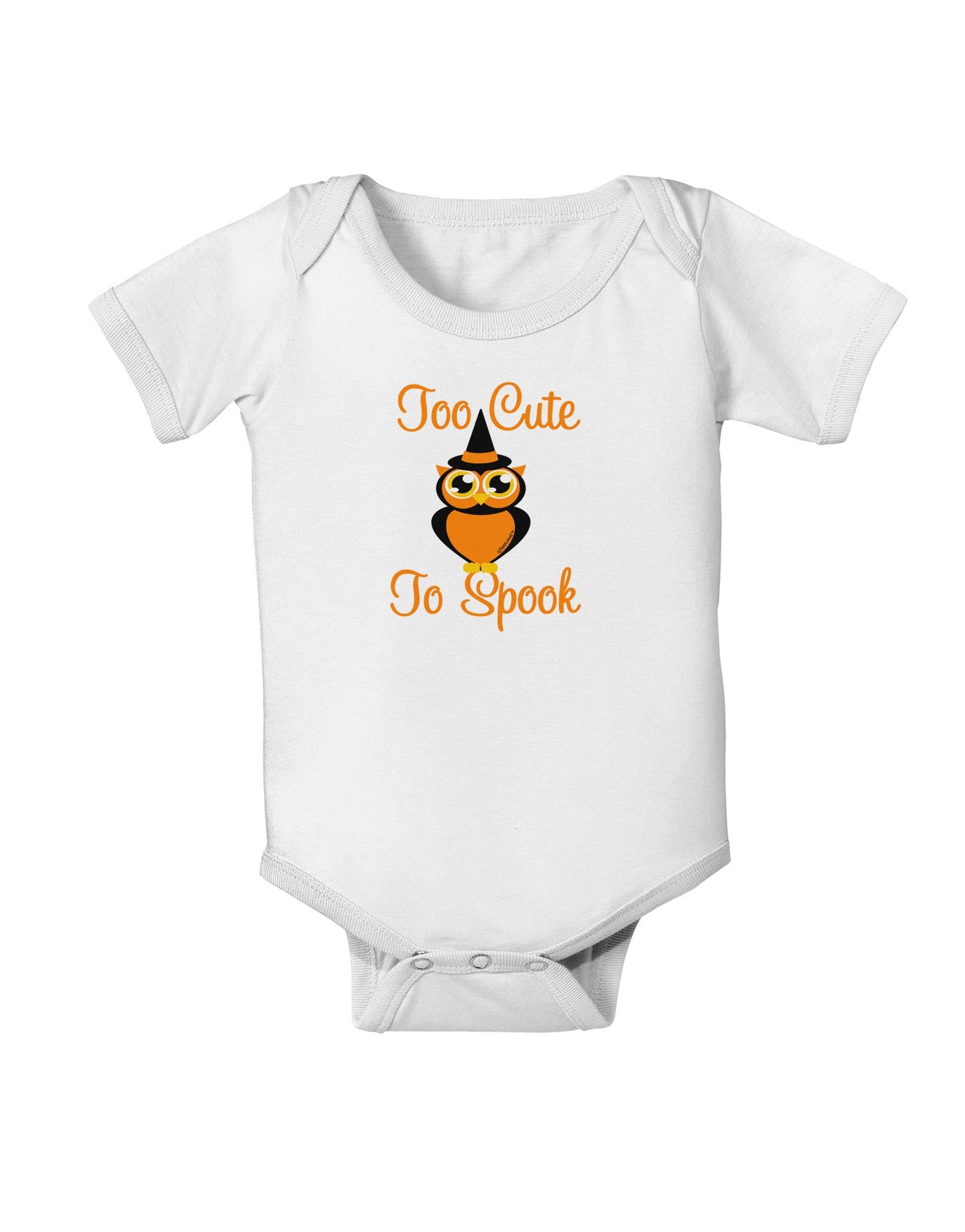 Owl Too Cute Orange Baby Romper Bodysuit-Baby Romper-TooLoud-White-06-Months-Davson Sales