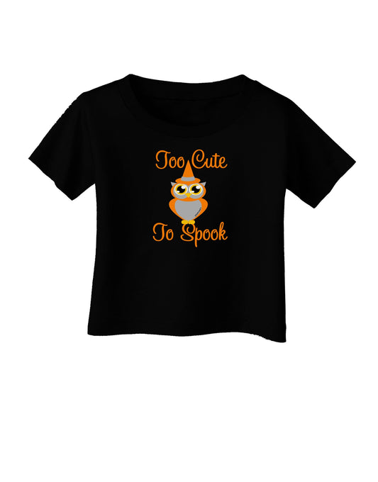 Owl Too Cute Orange Infant T-Shirt Dark-Infant T-Shirt-TooLoud-Black-06-Months-Davson Sales