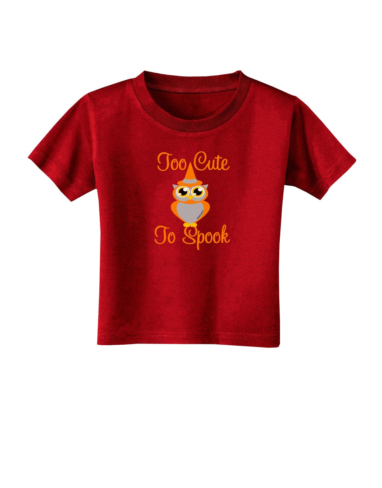 Owl Too Cute Orange Toddler T-Shirt Dark-Toddler T-Shirt-TooLoud-Red-2T-Davson Sales