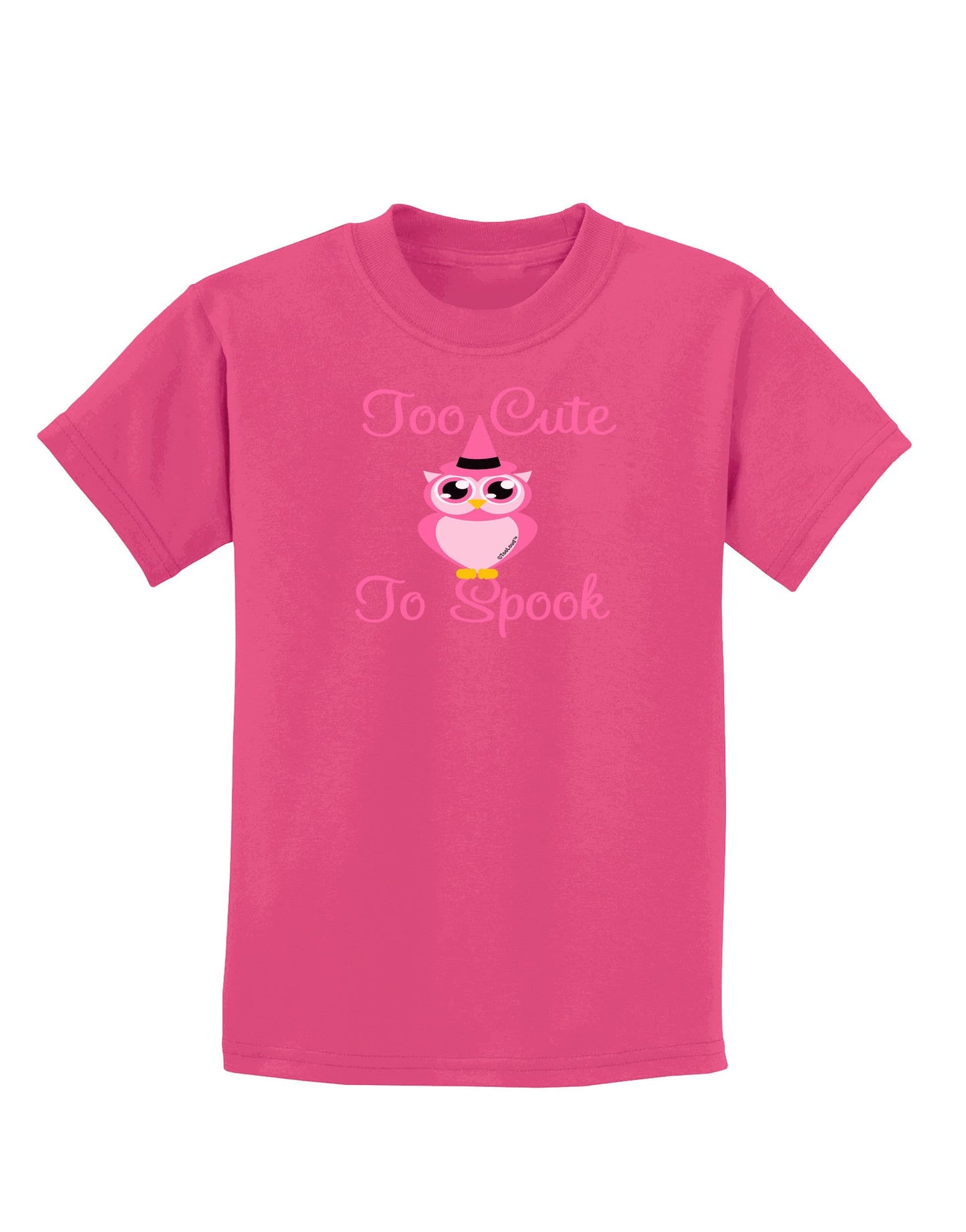 Owl Too Cute Pink Childrens Dark T-Shirt-Childrens T-Shirt-TooLoud-Sangria-X-Small-Davson Sales