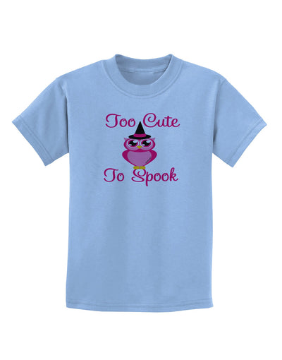 Owl Too Cute Pink Childrens T-Shirt-Childrens T-Shirt-TooLoud-Light-Blue-X-Small-Davson Sales