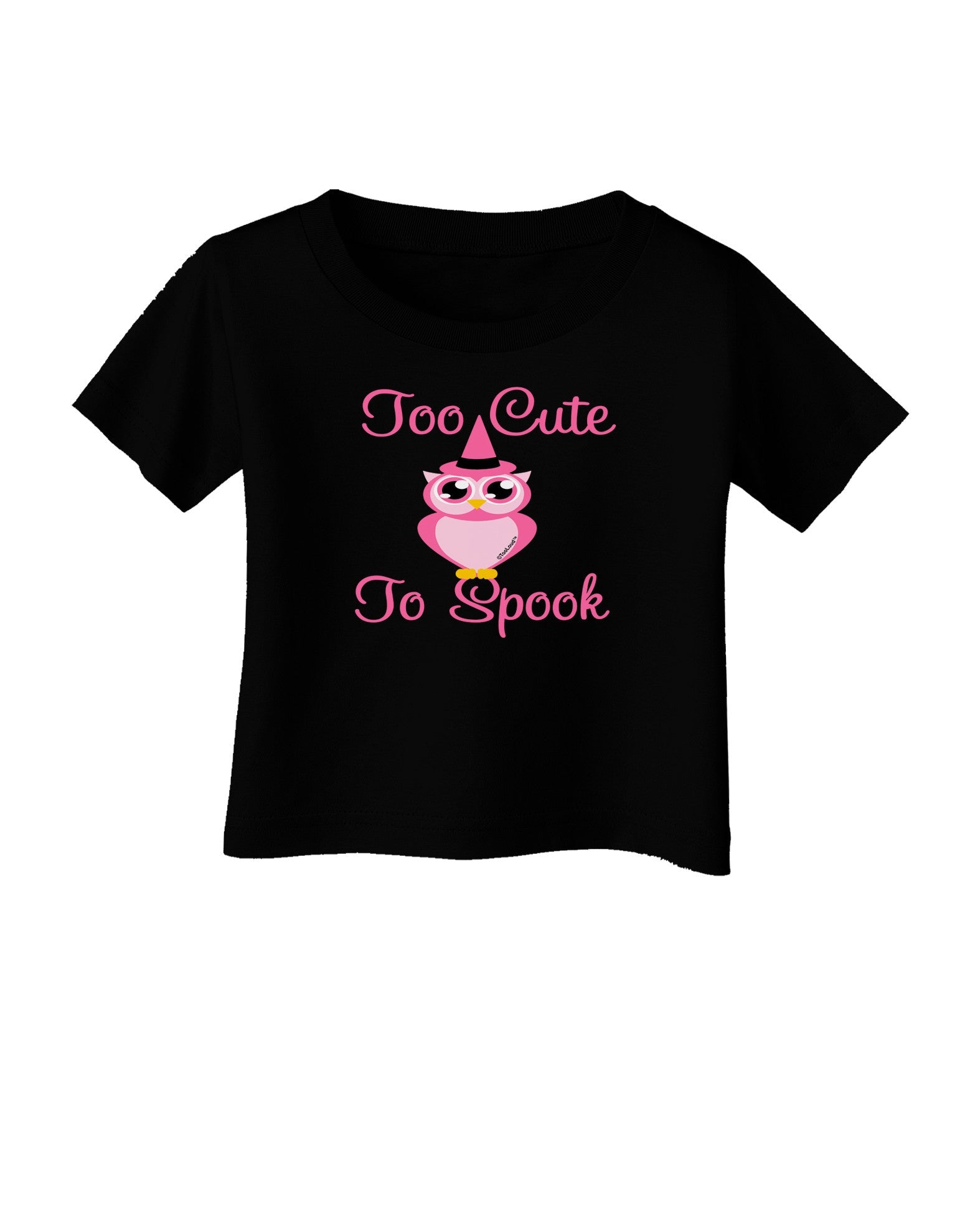 Owl Too Cute Pink Infant T-Shirt Dark-Infant T-Shirt-TooLoud-Black-06-Months-Davson Sales