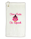 Owl Too Cute Pink Micro Terry Gromet Golf Towel 16 x 25 inch-Golf Towel-TooLoud-White-Davson Sales