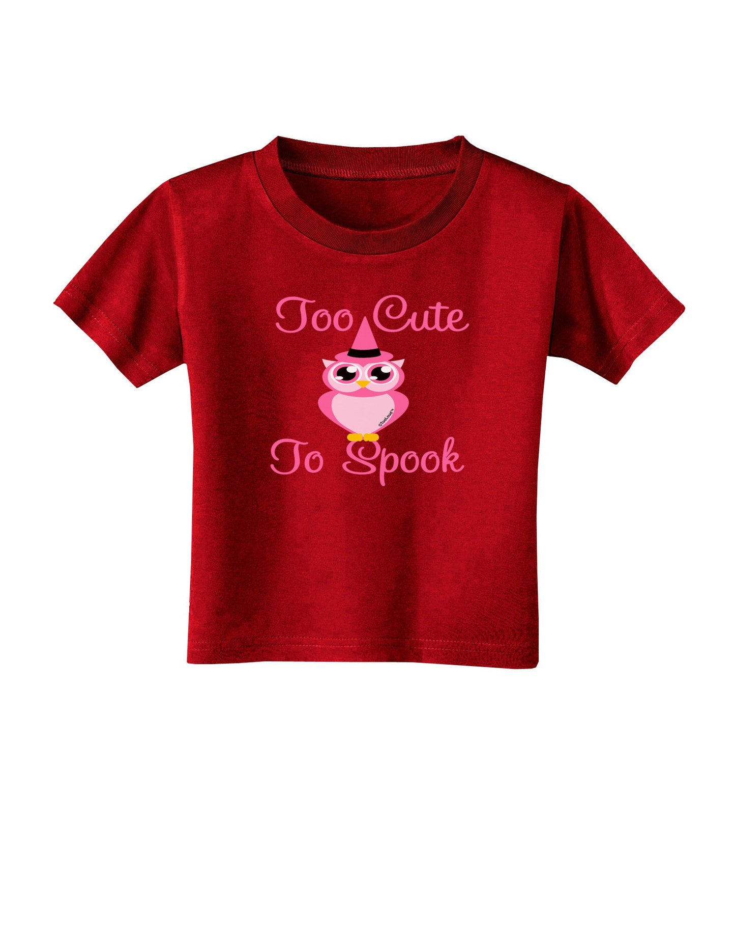Owl Too Cute Pink Toddler T-Shirt Dark-Toddler T-Shirt-TooLoud-Red-2T-Davson Sales