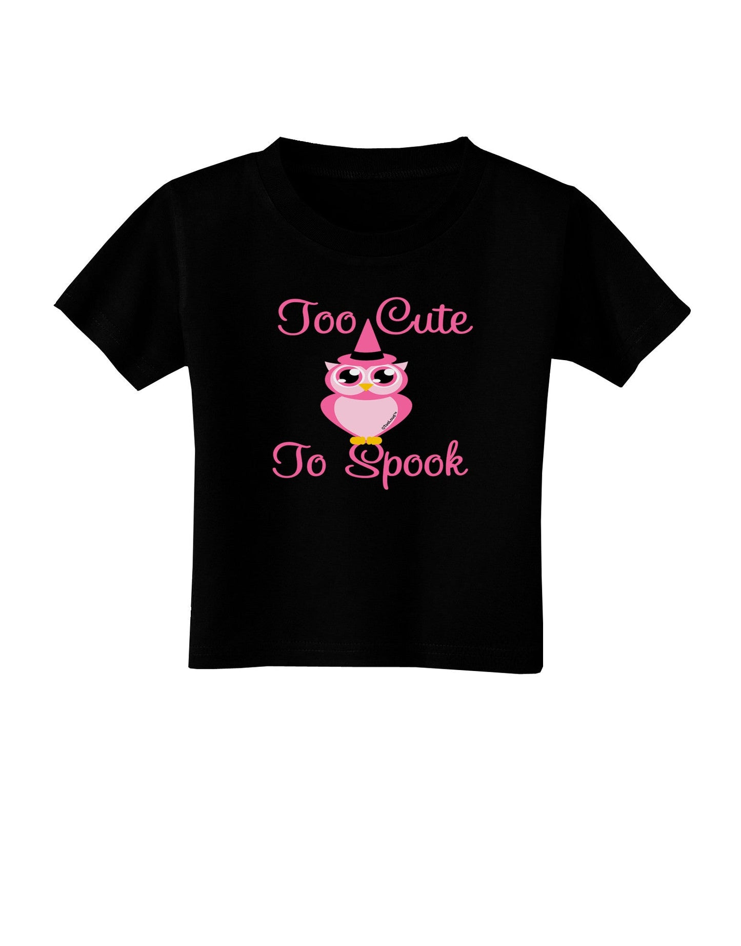 Owl Too Cute Pink Toddler T-Shirt Dark-Toddler T-Shirt-TooLoud-Black-2T-Davson Sales