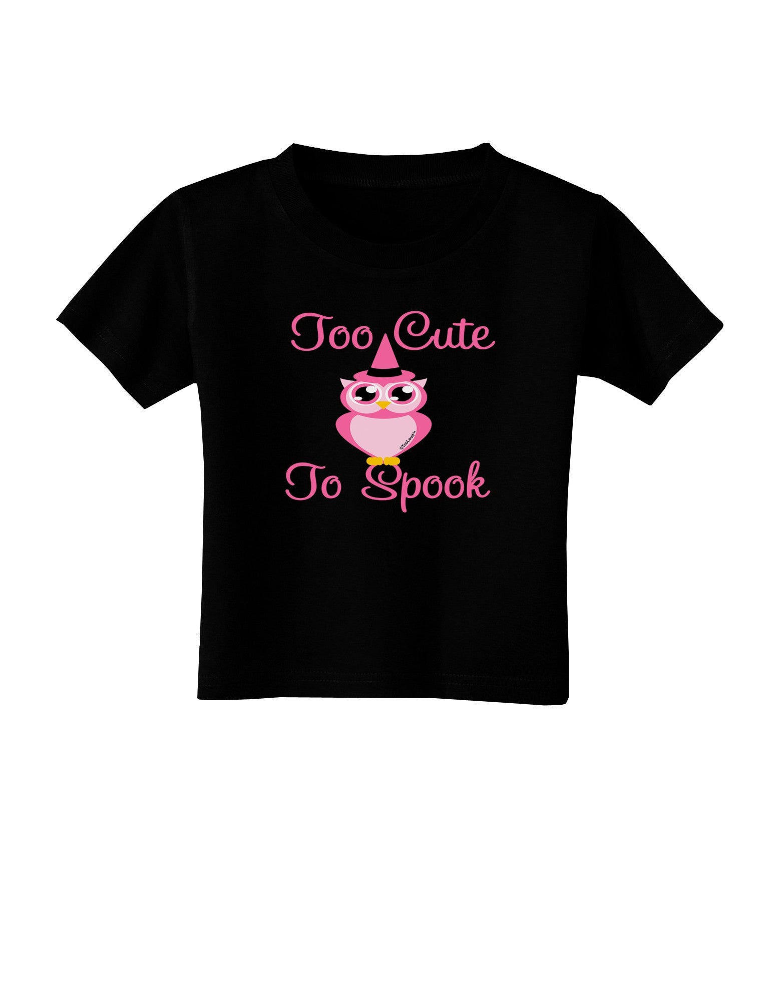 Owl Too Cute Pink Toddler T-Shirt Dark-Toddler T-Shirt-TooLoud-Black-2T-Davson Sales