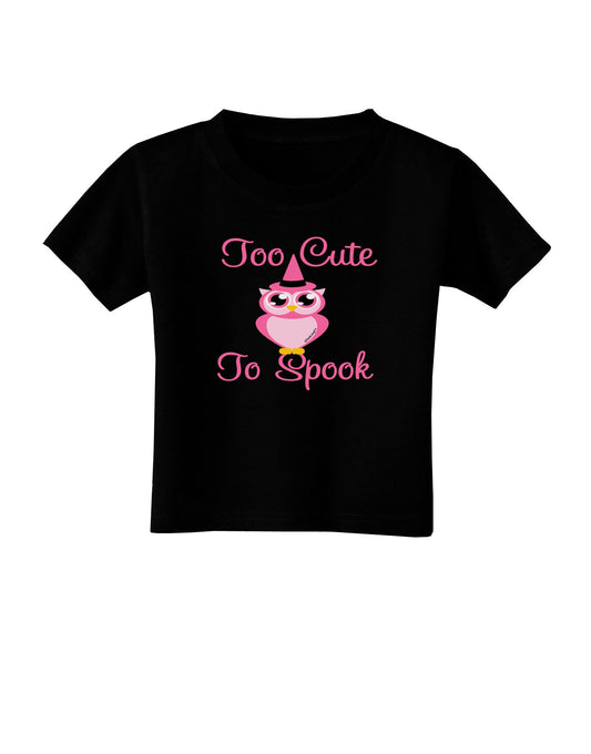 Owl Too Cute Pink Toddler T-Shirt Dark-Toddler T-Shirt-TooLoud-Black-2T-Davson Sales