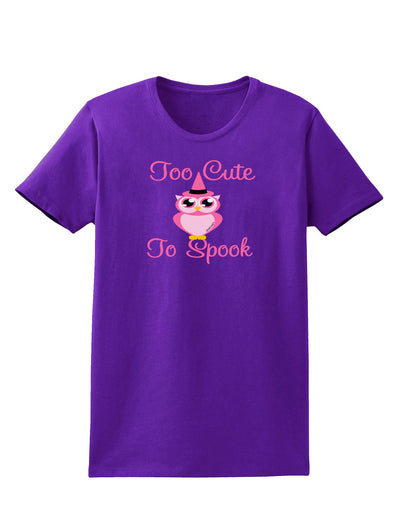 Owl Too Cute Pink Womens Dark T-Shirt-TooLoud-Purple-X-Small-Davson Sales