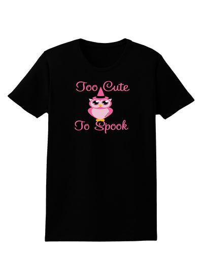 Owl Too Cute Pink Womens Dark T-Shirt-TooLoud-Black-X-Small-Davson Sales