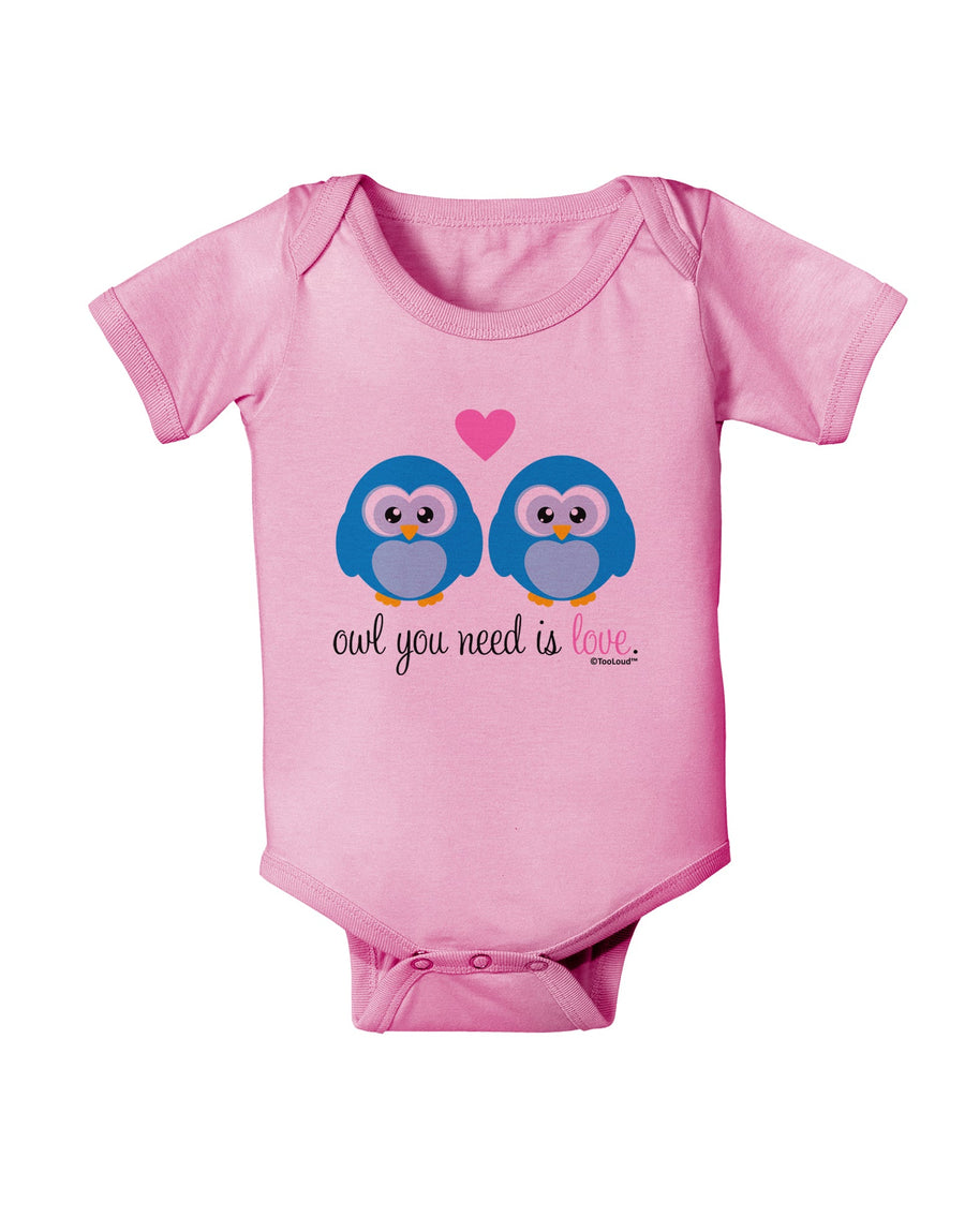 Owl You Need Is Love - Blue Owls Baby Romper Bodysuit by TooLoud-Baby Romper-TooLoud-White-06-Months-Davson Sales