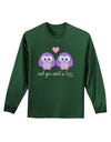 Owl You Need Is Love - Purple Owls Adult Long Sleeve Dark T-Shirt by TooLoud-TooLoud-Dark-Green-Small-Davson Sales
