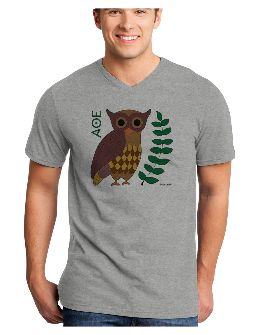 Owl of Athena Adult V-Neck T-shirt by TooLoud-Mens V-Neck T-Shirt-TooLoud-White-Small-Davson Sales