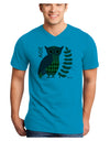 Owl of Athena Adult V-Neck T-shirt by TooLoud-Mens V-Neck T-Shirt-TooLoud-Turquoise-Small-Davson Sales