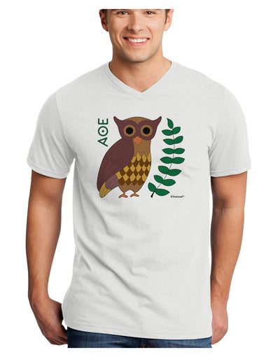 Owl of Athena Adult V-Neck T-shirt by TooLoud-Mens V-Neck T-Shirt-TooLoud-White-Small-Davson Sales