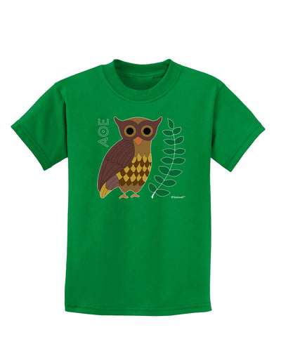 Owl of Athena Childrens Dark T-Shirt by TooLoud-Childrens T-Shirt-TooLoud-Kelly-Green-X-Small-Davson Sales