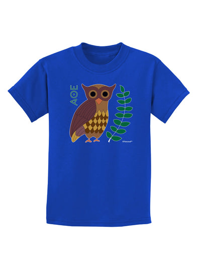 Owl of Athena Childrens Dark T-Shirt by TooLoud-Childrens T-Shirt-TooLoud-Royal-Blue-X-Small-Davson Sales