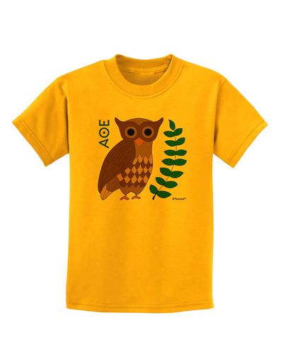 Owl of Athena Childrens T-Shirt by TooLoud-Childrens T-Shirt-TooLoud-Gold-X-Small-Davson Sales