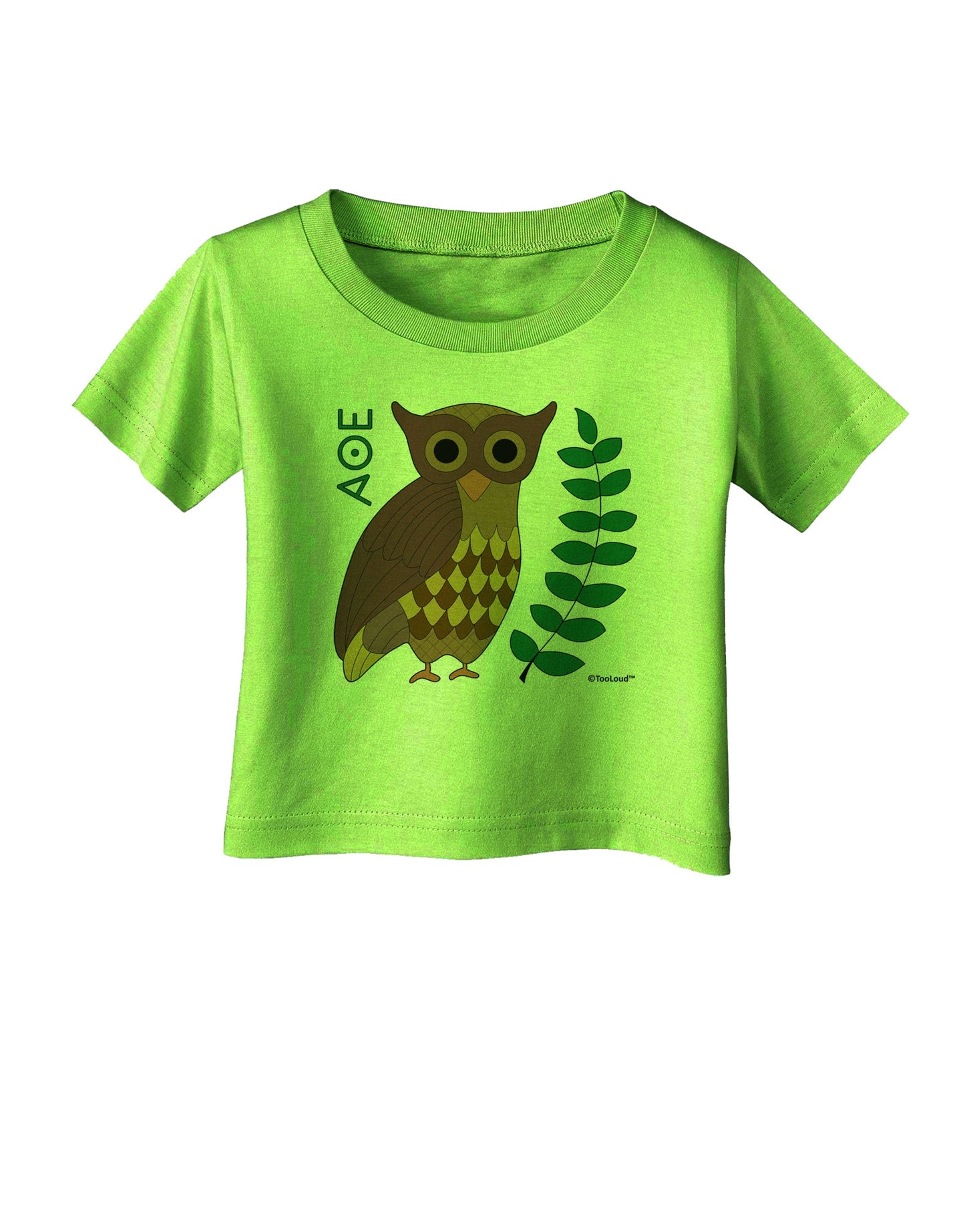 Owl of Athena Infant T-Shirt by TooLoud-Infant T-Shirt-TooLoud-Lime-Green-06-Months-Davson Sales