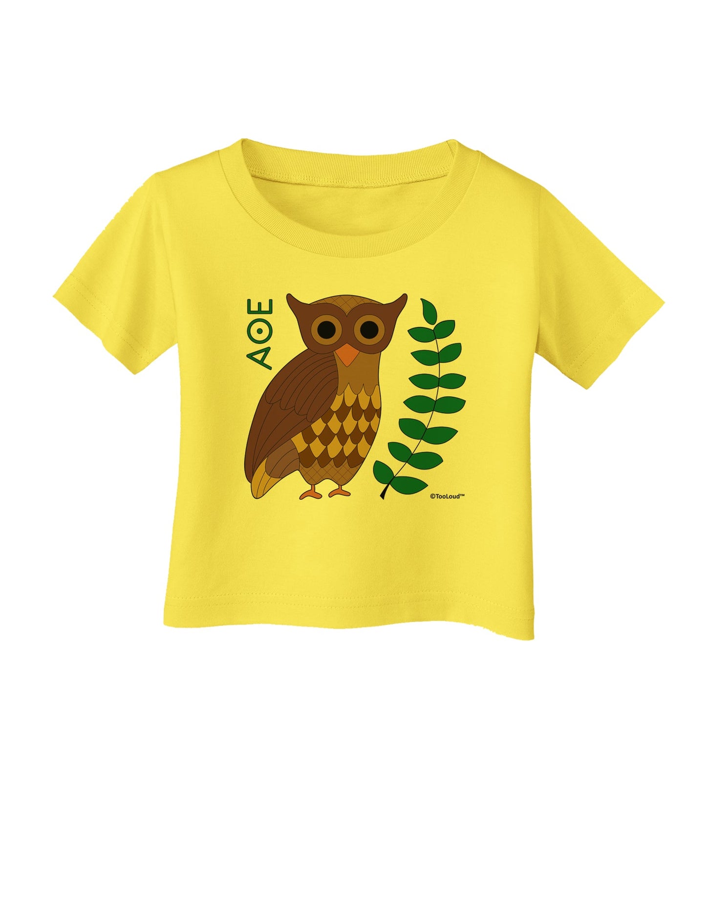 Owl of Athena Infant T-Shirt by TooLoud-Infant T-Shirt-TooLoud-Yellow-06-Months-Davson Sales