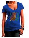 Owl of Athena Juniors V-Neck Dark T-Shirt by TooLoud-Womens V-Neck T-Shirts-TooLoud-Royal-Blue-Juniors Fitted Small-Davson Sales