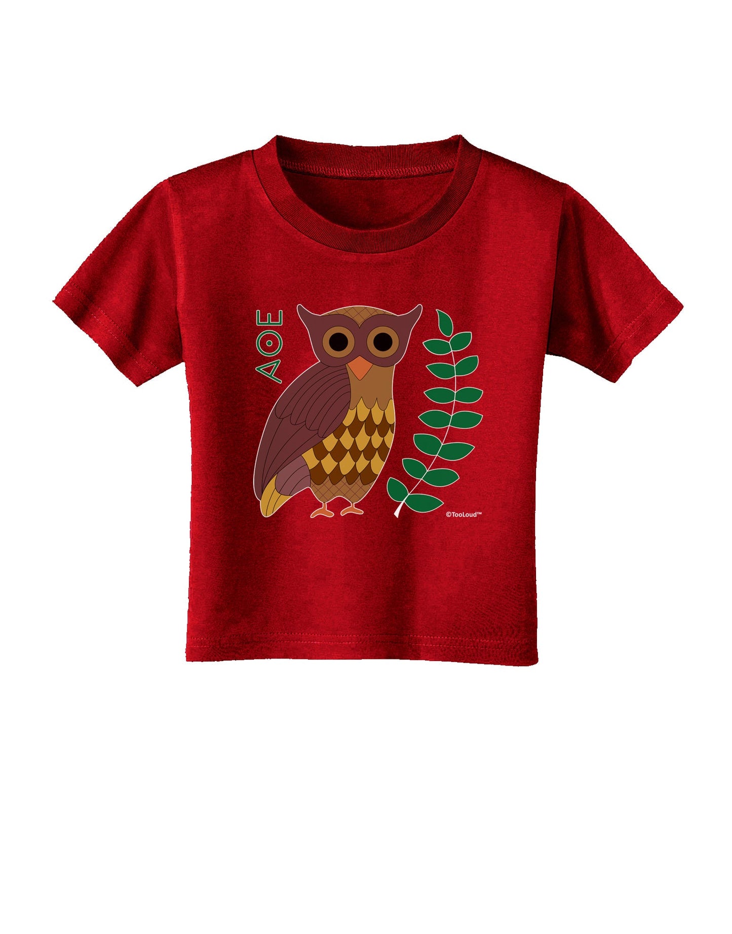 Owl of Athena Toddler T-Shirt Dark by TooLoud-Toddler T-Shirt-TooLoud-Clover-Green-2T-Davson Sales