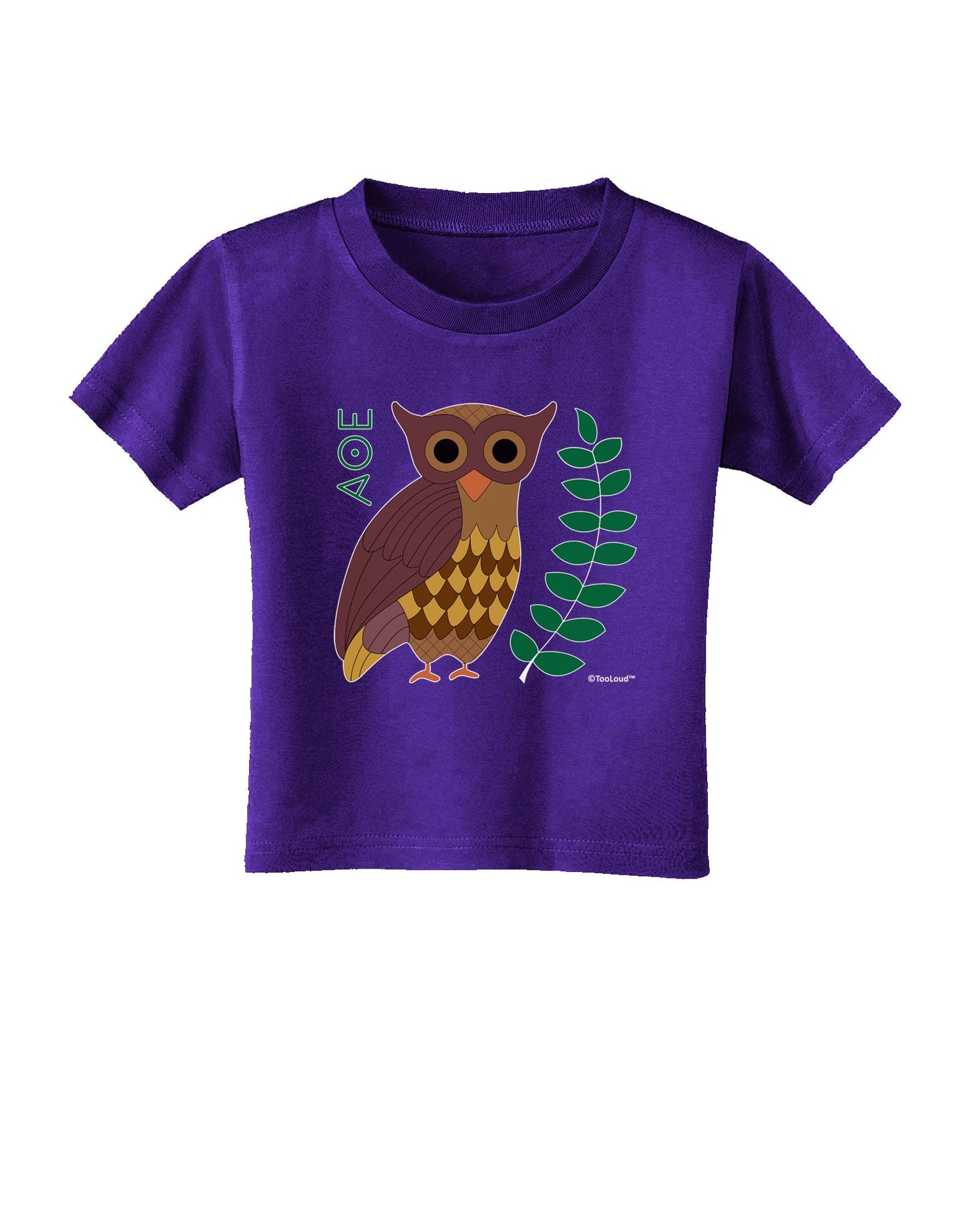 Owl of Athena Toddler T-Shirt Dark by TooLoud-Toddler T-Shirt-TooLoud-Purple-2T-Davson Sales