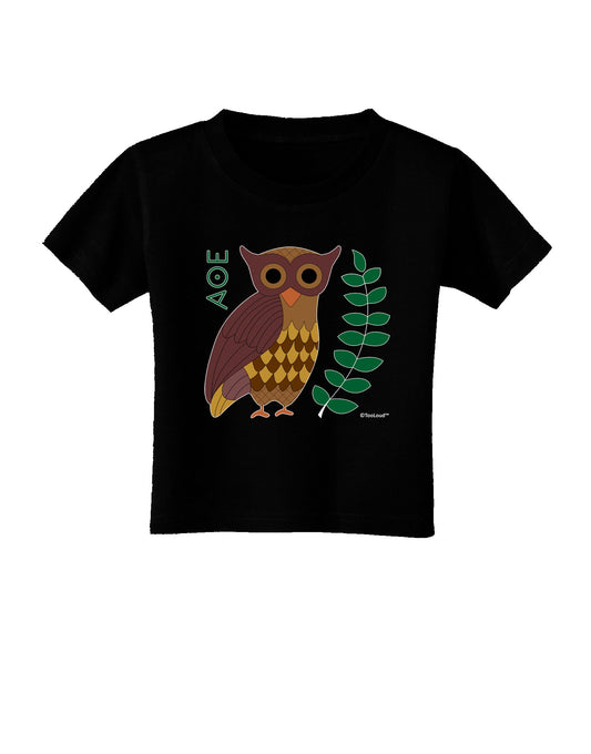 Owl of Athena Toddler T-Shirt Dark by TooLoud-Toddler T-Shirt-TooLoud-Black-2T-Davson Sales