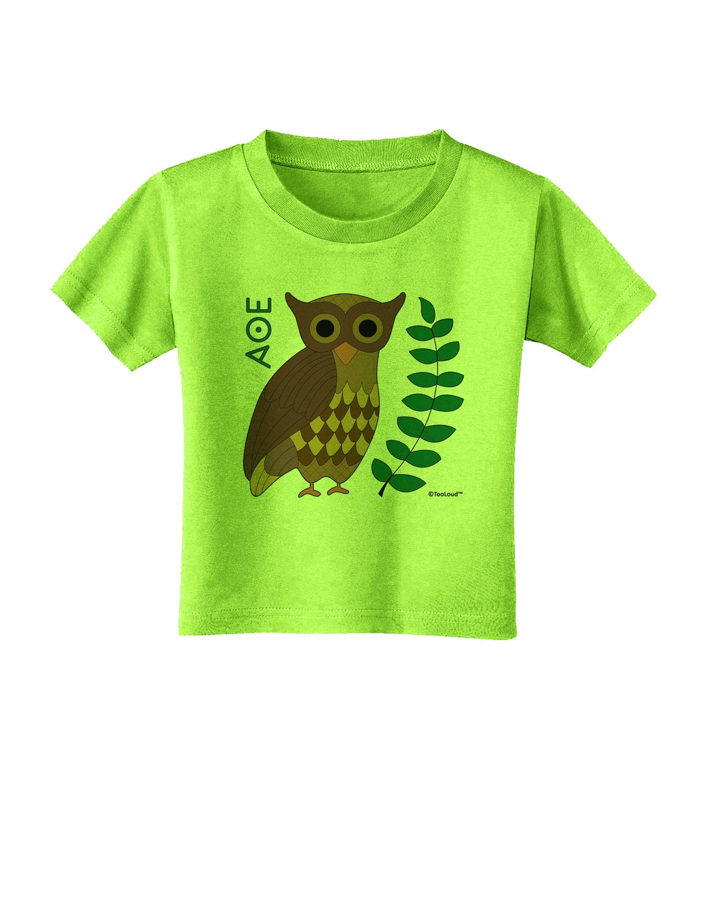 Owl of Athena Toddler T-Shirt by TooLoud-Toddler T-Shirt-TooLoud-Lime-Green-2T-Davson Sales