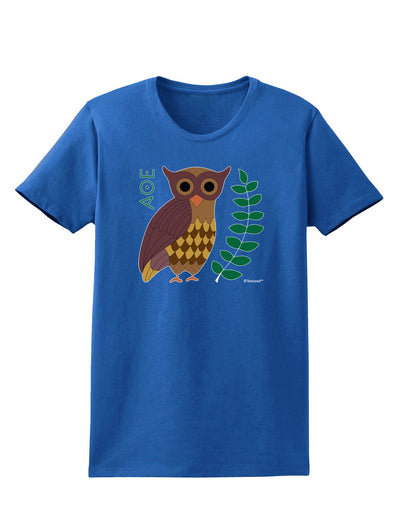 Owl of Athena Womens Dark T-Shirt by TooLoud-Womens T-Shirt-TooLoud-Royal-Blue-X-Small-Davson Sales