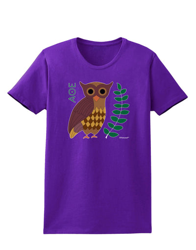 Owl of Athena Womens Dark T-Shirt by TooLoud-Womens T-Shirt-TooLoud-Purple-X-Small-Davson Sales