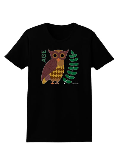 Owl of Athena Womens Dark T-Shirt by TooLoud-Womens T-Shirt-TooLoud-Black-X-Small-Davson Sales