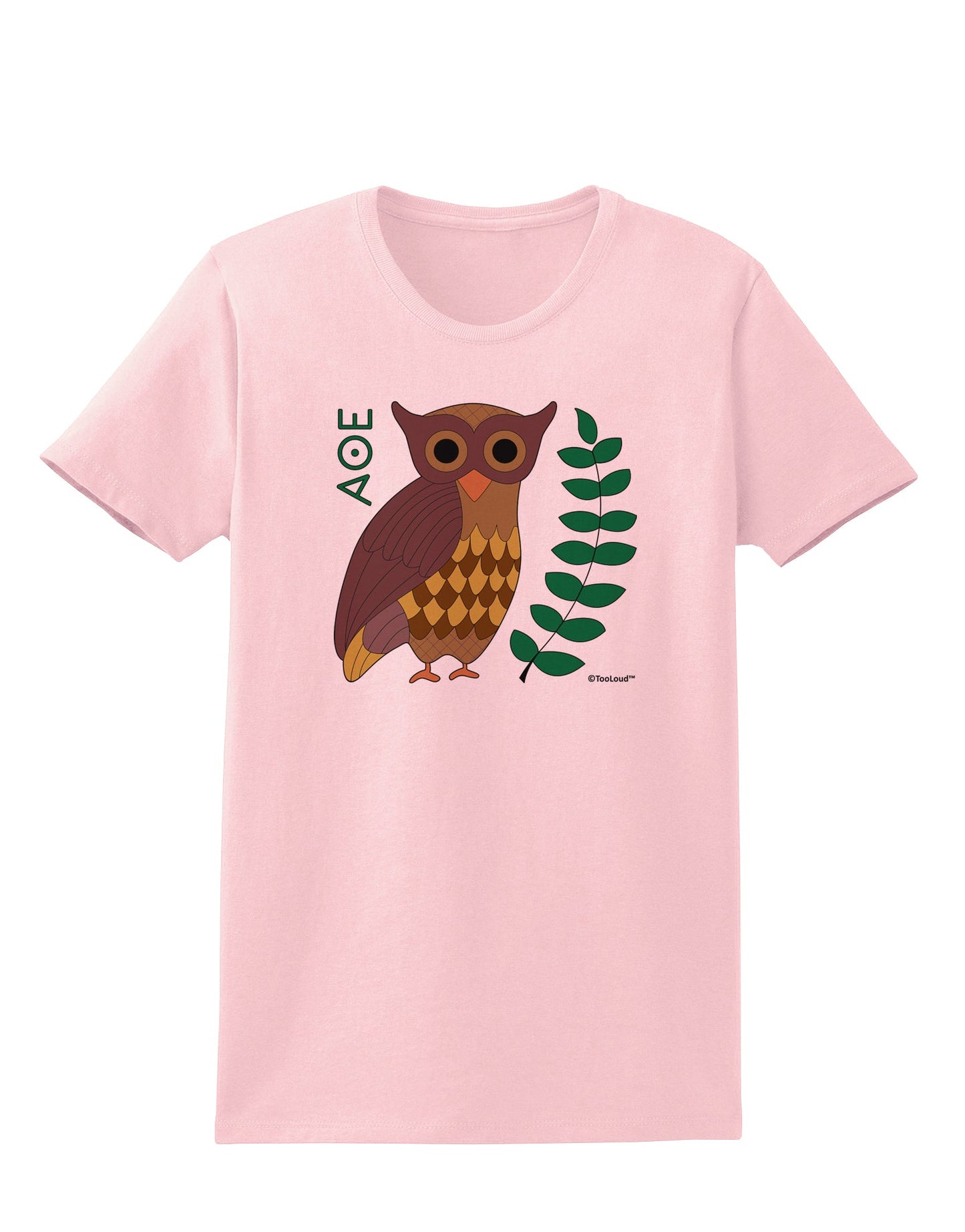 Owl of Athena Womens T-Shirt by TooLoud-Womens T-Shirt-TooLoud-PalePink-X-Small-Davson Sales