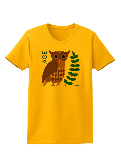 Owl of Athena Womens T-Shirt by TooLoud-Womens T-Shirt-TooLoud-Gold-X-Small-Davson Sales