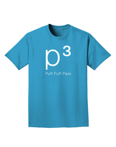 P� - Puff Puff Pass - Smoking Etiquette Adult Dark T-Shirt-Mens T-Shirt-TooLoud-Turquoise-Small-Davson Sales