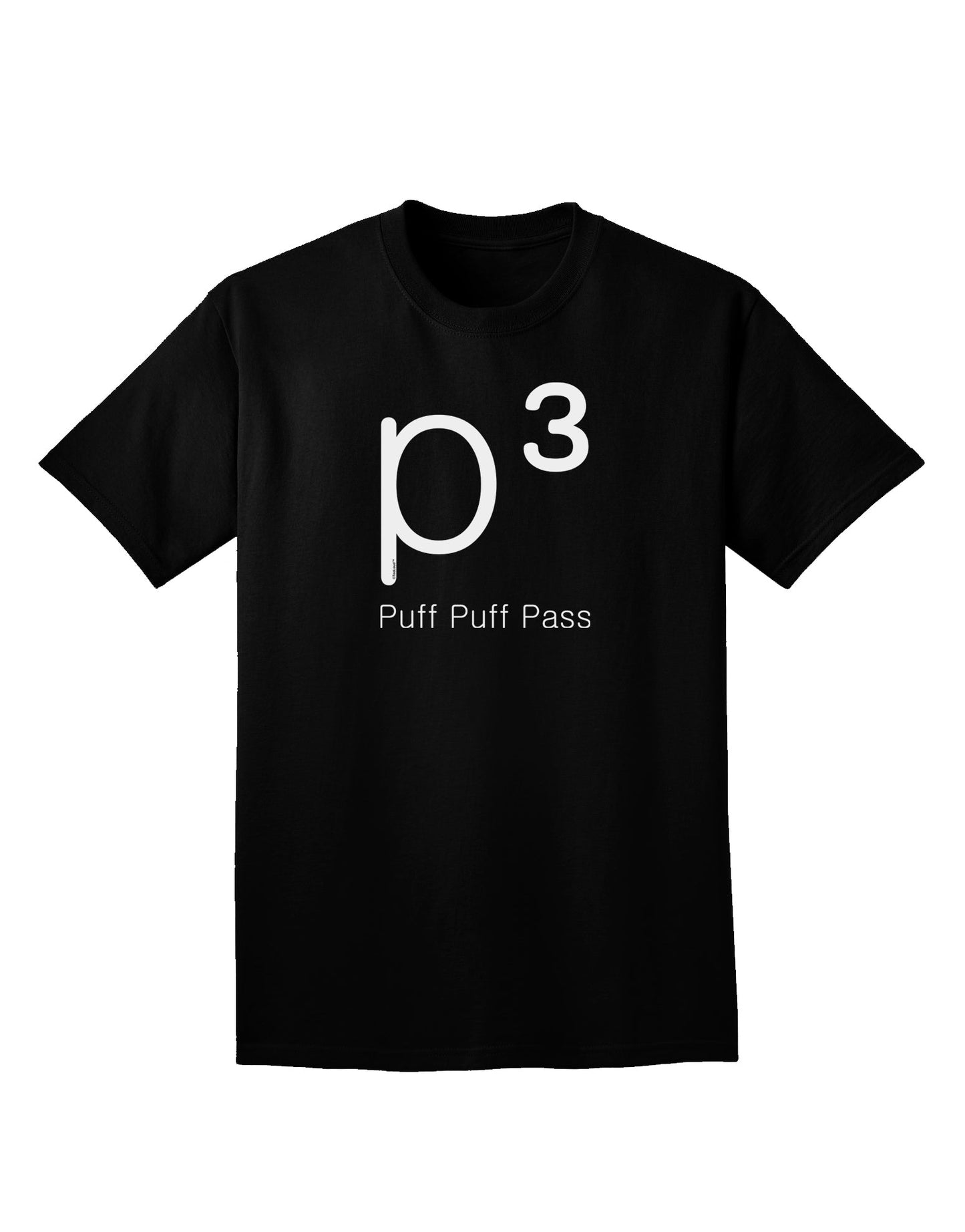 P� - Puff Puff Pass - Smoking Etiquette Adult Dark V-Neck T-Shirt-Mens V-Neck T-Shirt-TooLoud-Black-Small-Davson Sales