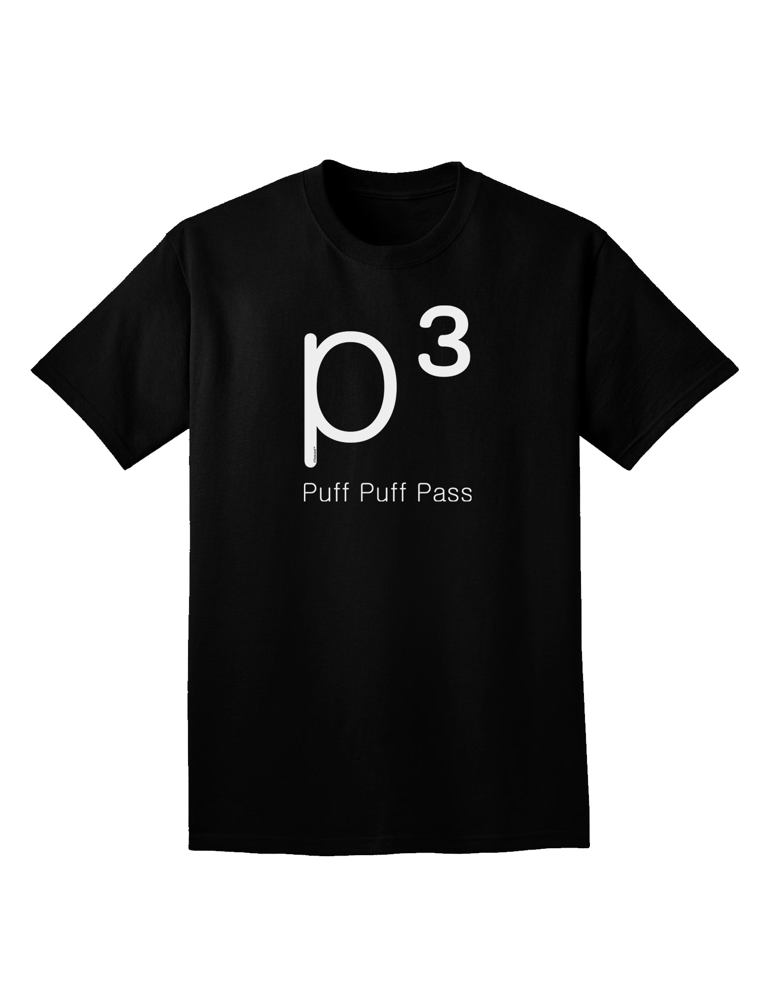P� - Puff Puff Pass - Smoking Etiquette Adult Dark V-Neck T-Shirt-Mens V-Neck T-Shirt-TooLoud-Black-Small-Davson Sales
