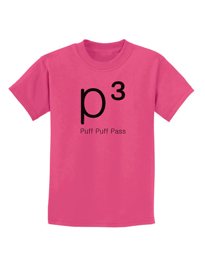 P� - Puff Puff Pass - Smoking Etiquette Childrens T-Shirt-Childrens T-Shirt-TooLoud-Sangria-X-Small-Davson Sales