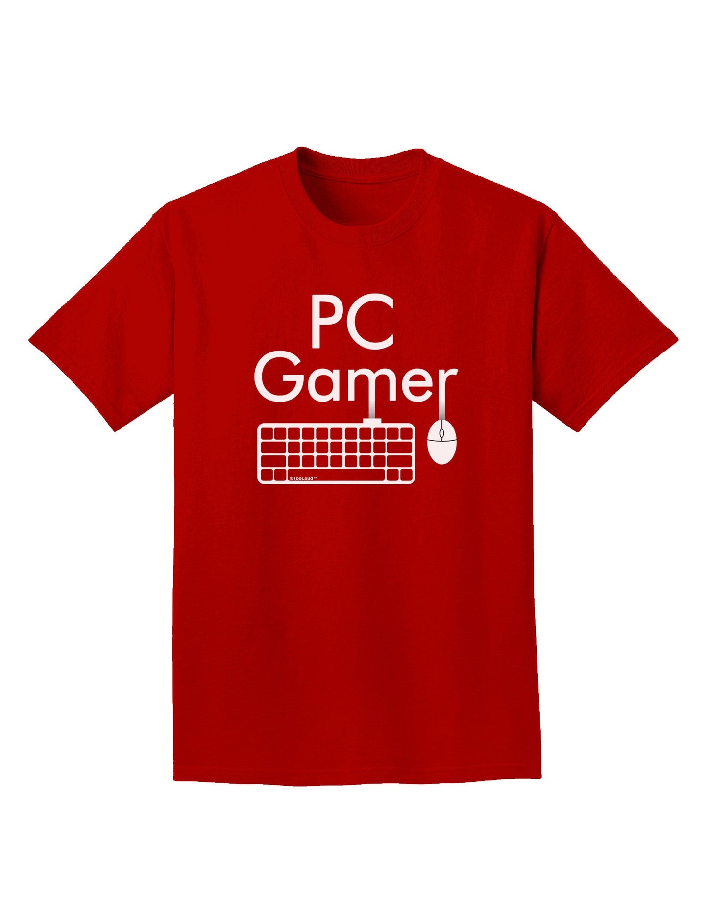 PC Gamer BnW Adult Dark T-Shirt-Mens T-Shirt-TooLoud-Red-Small-Davson Sales