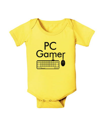 PC Gamer BnW Baby Romper Bodysuit-Baby Romper-TooLoud-Yellow-06-Months-Davson Sales