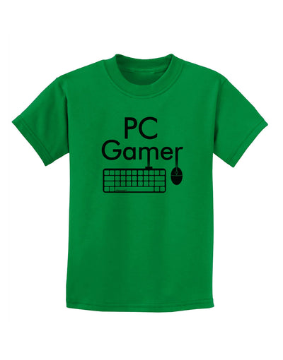 PC Gamer BnW Childrens T-Shirt-Childrens T-Shirt-TooLoud-Kelly-Green-X-Small-Davson Sales