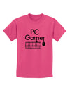 PC Gamer BnW Childrens T-Shirt-Childrens T-Shirt-TooLoud-Sangria-X-Small-Davson Sales