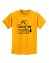 PC Gamer BnW Childrens T-Shirt-Childrens T-Shirt-TooLoud-Gold-X-Small-Davson Sales