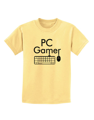 PC Gamer BnW Childrens T-Shirt-Childrens T-Shirt-TooLoud-Daffodil-Yellow-X-Small-Davson Sales