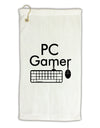 PC Gamer BnW Micro Terry Gromet Golf Towel 16 x 25 inch by TooLoud-Golf Towel-TooLoud-White-Davson Sales