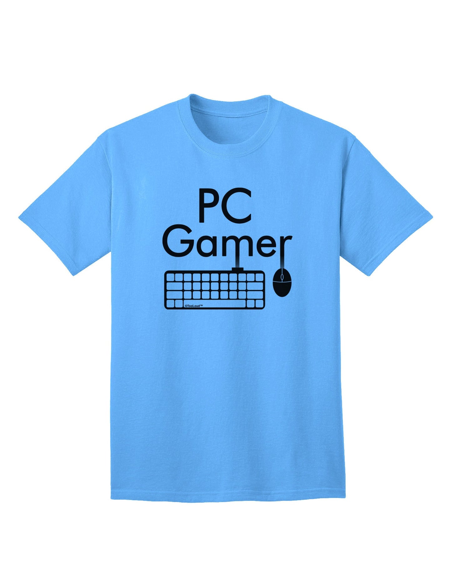 PC Gamer BnW: Premium Adult T-Shirt for Gaming Enthusiasts-Mens T-shirts-TooLoud-Aquatic-Blue-Small-Davson Sales